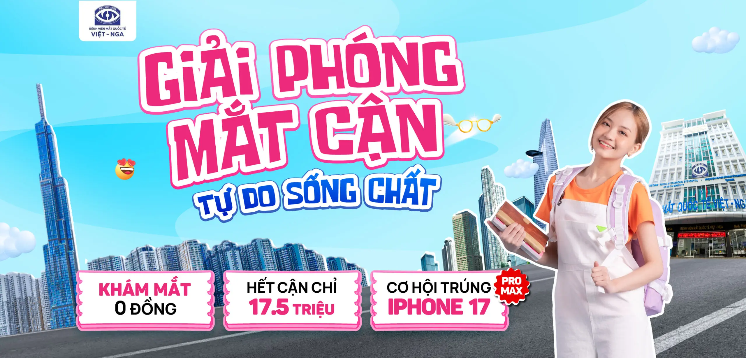 Giải phóng mắt cận mùa tựu trường tại Bệnh viện Mắt Quốc tế Việt - Nga