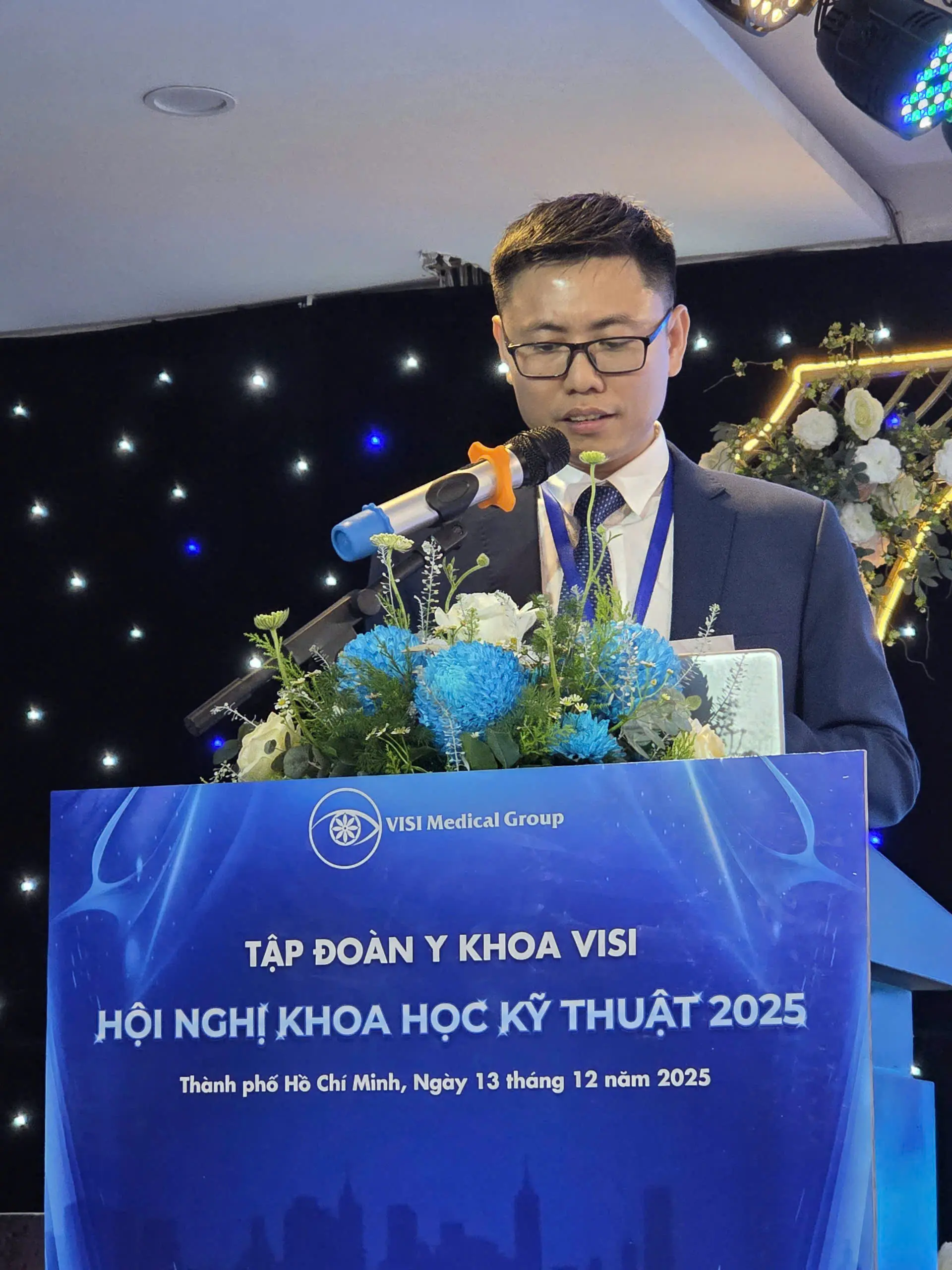 Thạc sĩ Phạm Thanh Danh – Tổng Giám đốc Tập đoàn Y khoa VISI phát biểu tại hội nghị