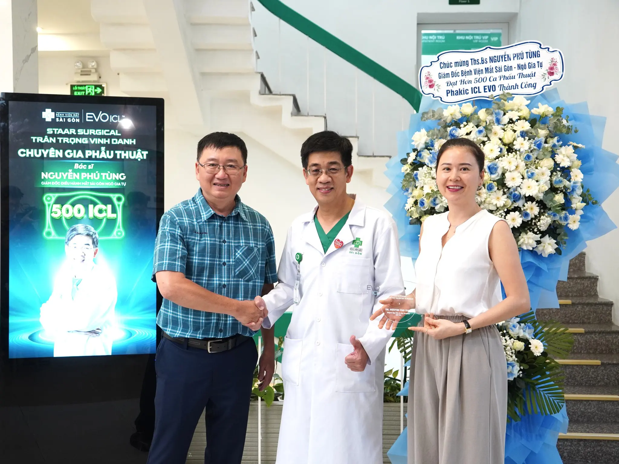 VINH DANH THẠC SĨ - BÁC SĨ NGUYỄN PHÚ TÙNG ĐẠT CỘT MỐC 500+ CA PHẪU THUẬT PHAKIC ICL EVO THÀNH CÔNG