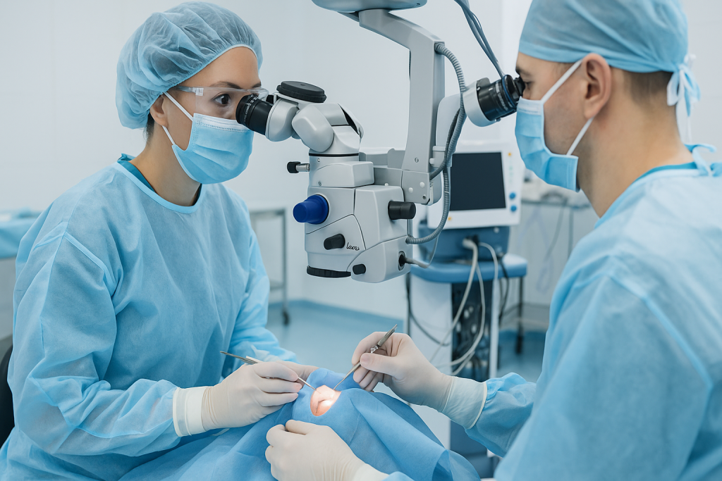 Thời gian phẫu thuật Phakic ICL khoảng 15-30 phút cho mỗi mắt