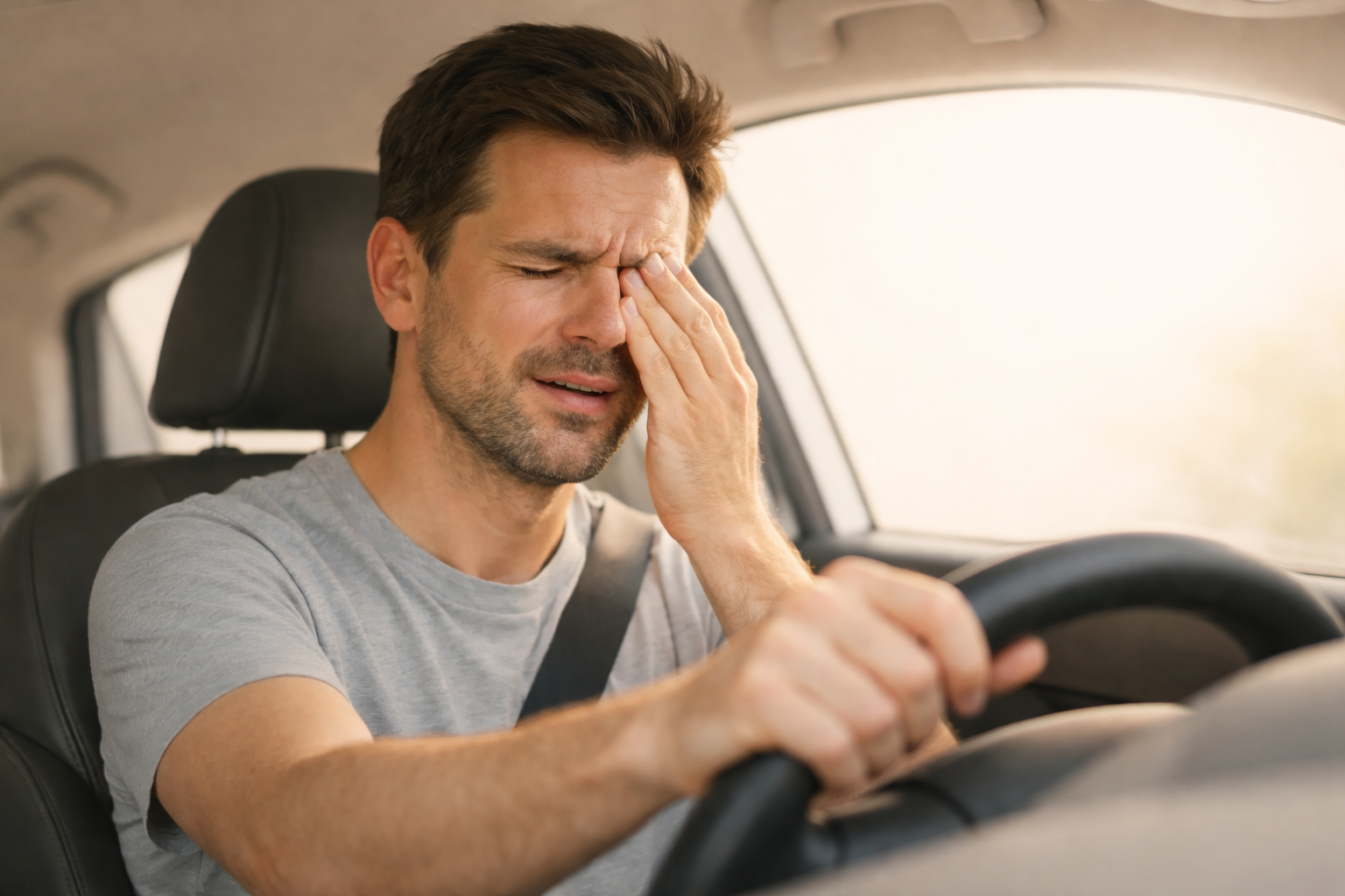 Why is it dangerous to drive after a pre-refractive surgery examination?