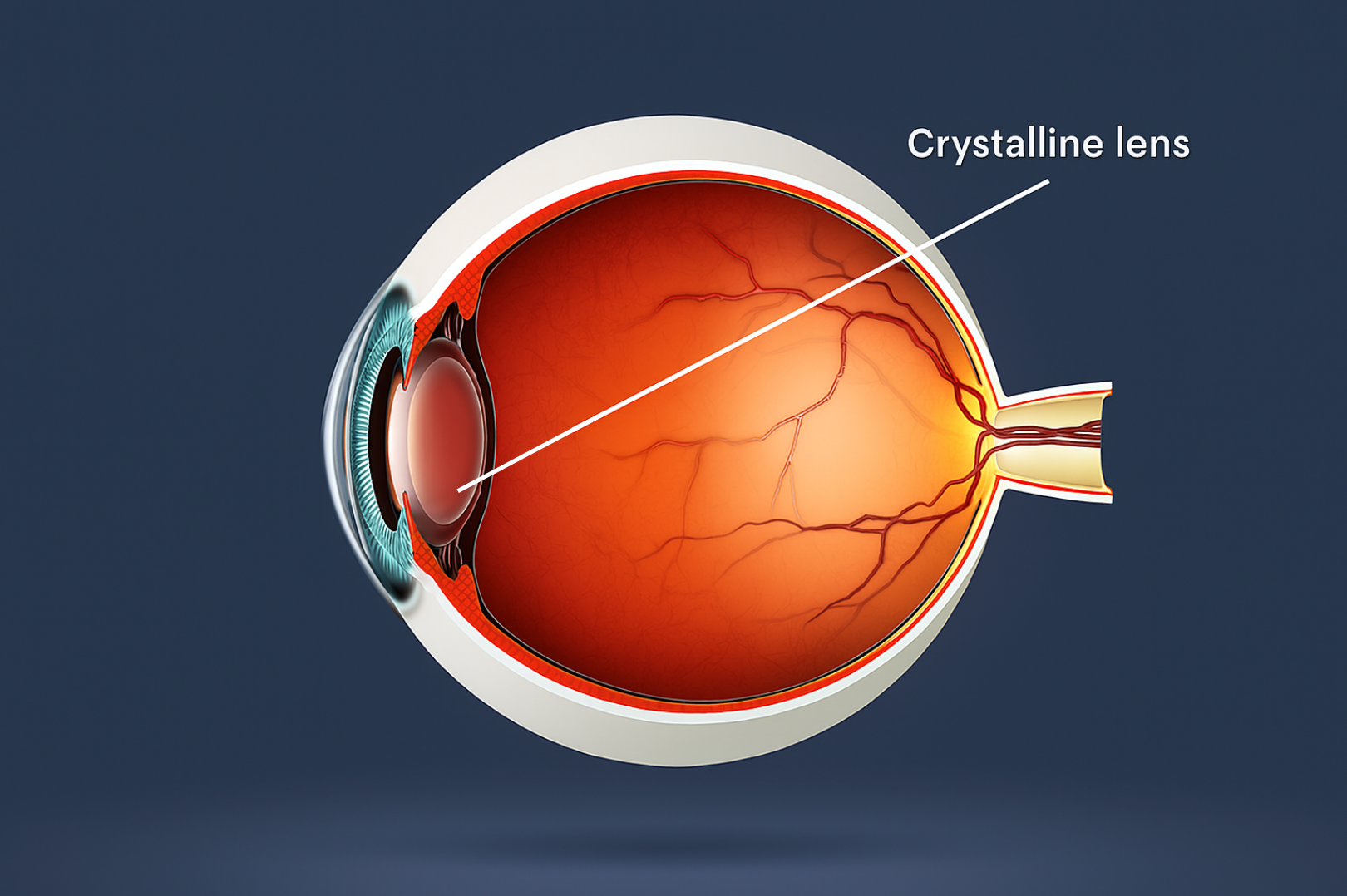 Thấu kính mắt – bộ phận điều chỉnh tiêu cự.