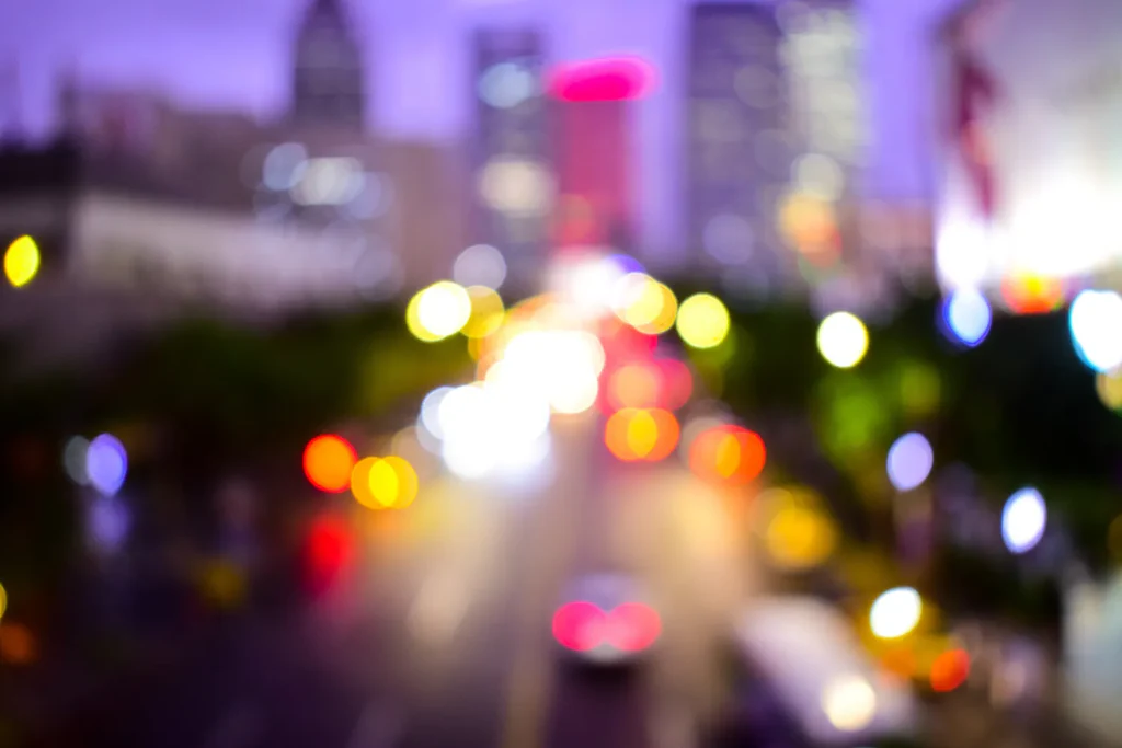 Astigmatism at night – light scattering into halos and streaks, significantly reducing night vision.