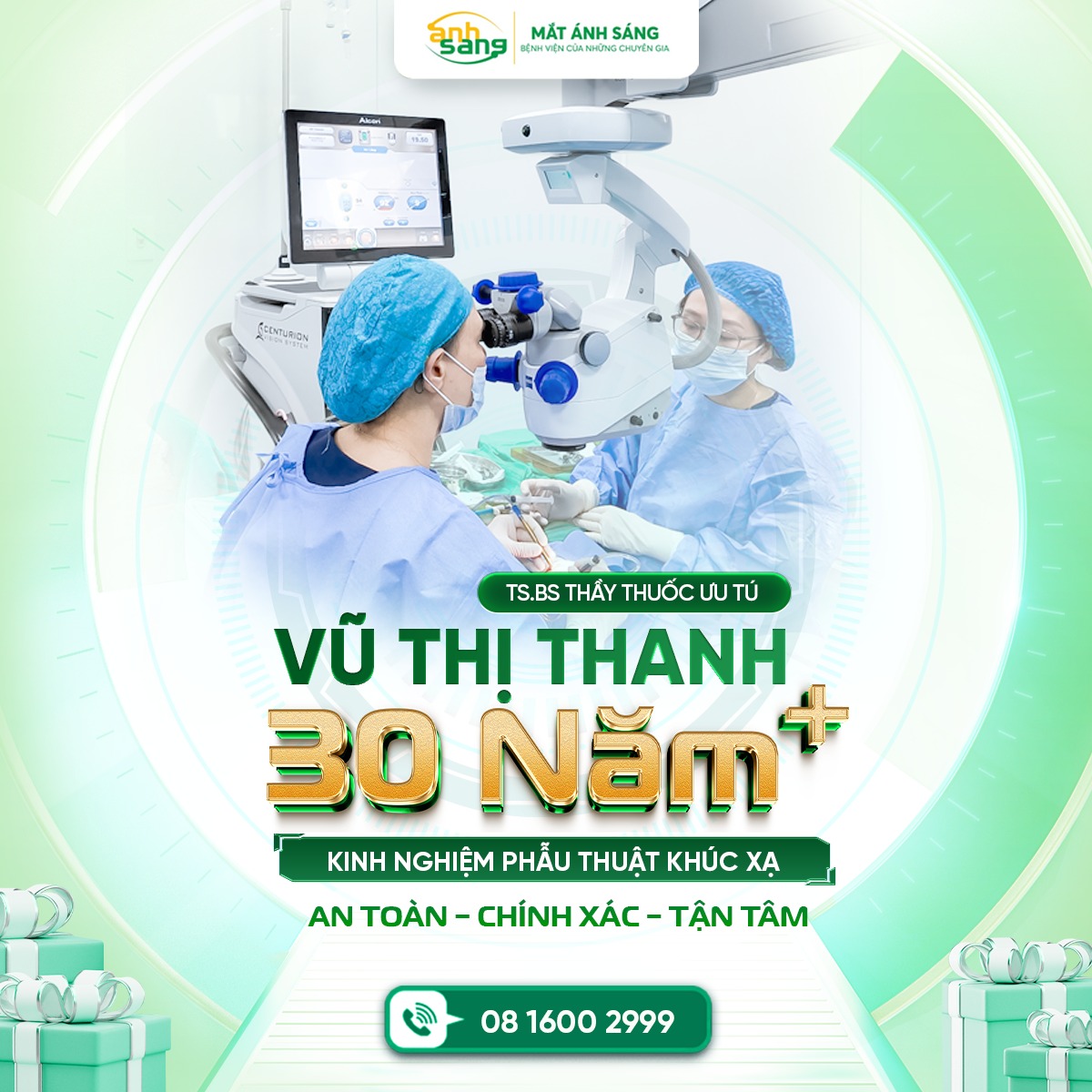 TS.BS Vũ Thị Thanh với hơn 30 năm kinh nghiệm trong ngành phẫu thuật khúc xạ