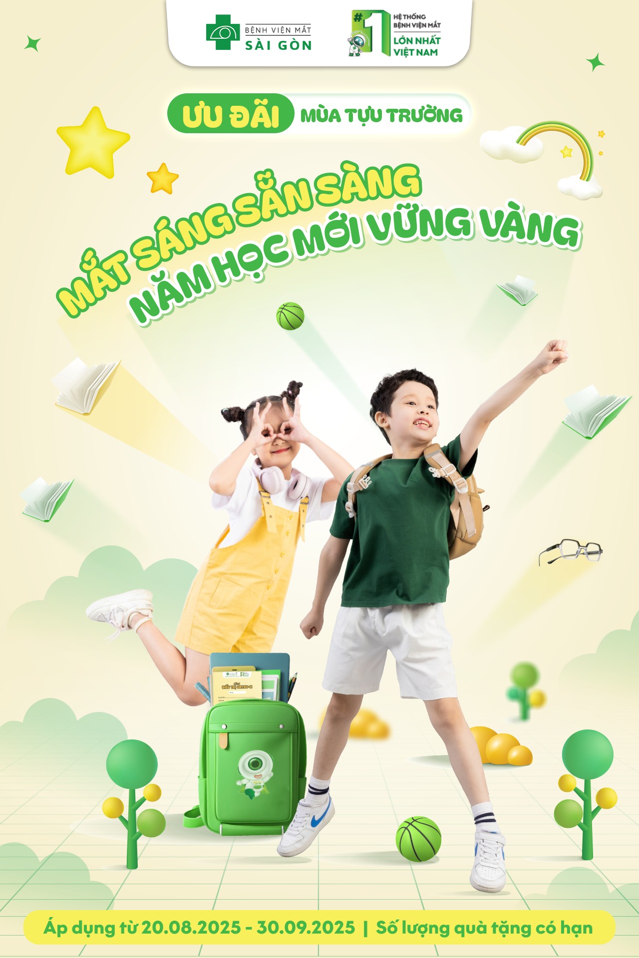 Mắt sáng sẵn sàng – Kiểm soát cận thị cho trẻ tại Bệnh viện Mắt Sài Gòn Cần Thơ