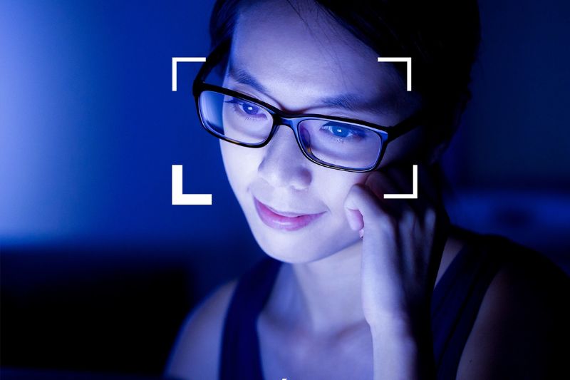 Blue light blocking glasses protect against eye strain and vision decline