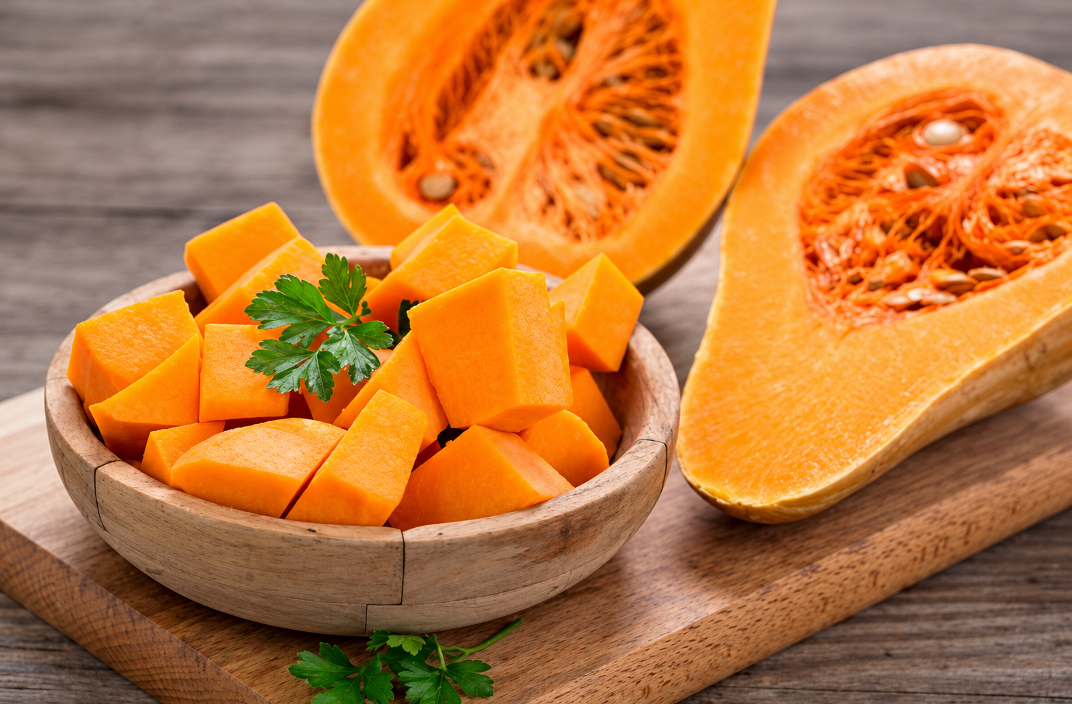 Bí đỏ chứa beta-carotene, nguồn tiền chất vitamin A tốt cho mắt